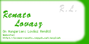renato lovasz business card