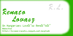 renato lovasz business card